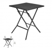 MESA PLEGABLE CUADRADA MADERA ANTRACITA 62X62X73